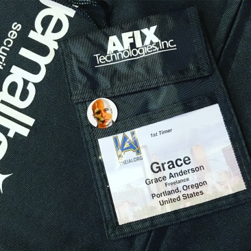 When your name is on a badge, things are getting real.